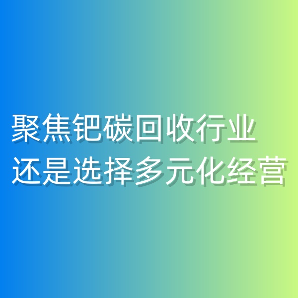 清輝鈀碳回收日記550，聚焦鈀碳回收行業(yè),還是選擇多元化經(jīng)營(yíng)