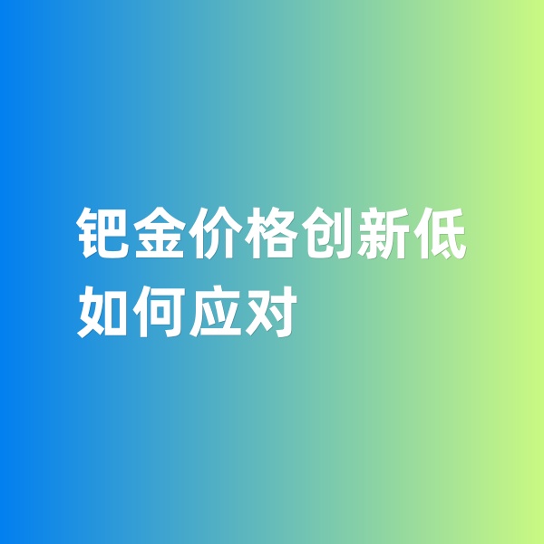 鈀碳回收，鈀金價(jià)格創(chuàng)新低，如何應(yīng)對(duì)